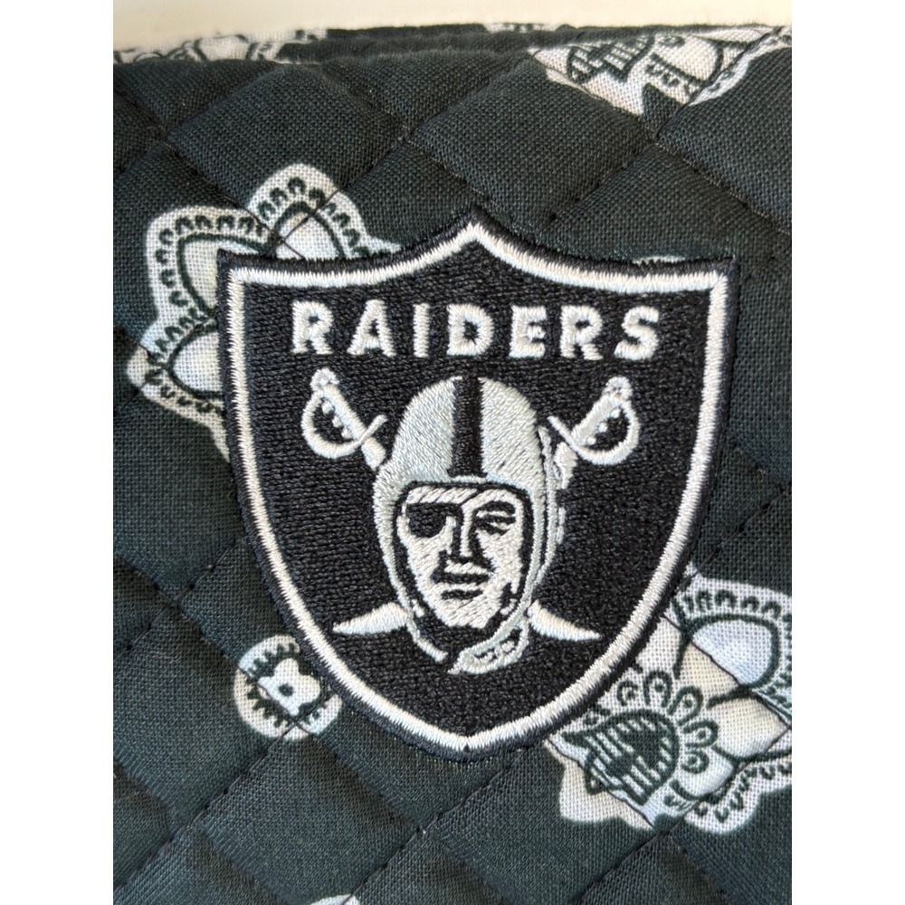 NEW  Las Vegas Raiders Vera Bradley Mini Belt Bag Black Quilted Cotton NFL - Picture 3 of 8
